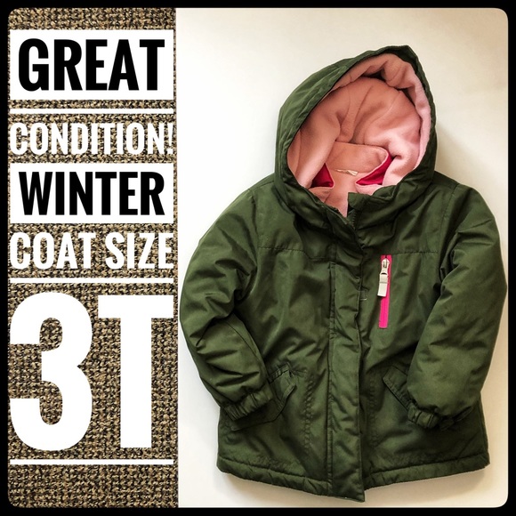 wonder nation Other - Excellent Condition! Wonder Nation Green & Pink Winter Coat w/Liner Size 3T